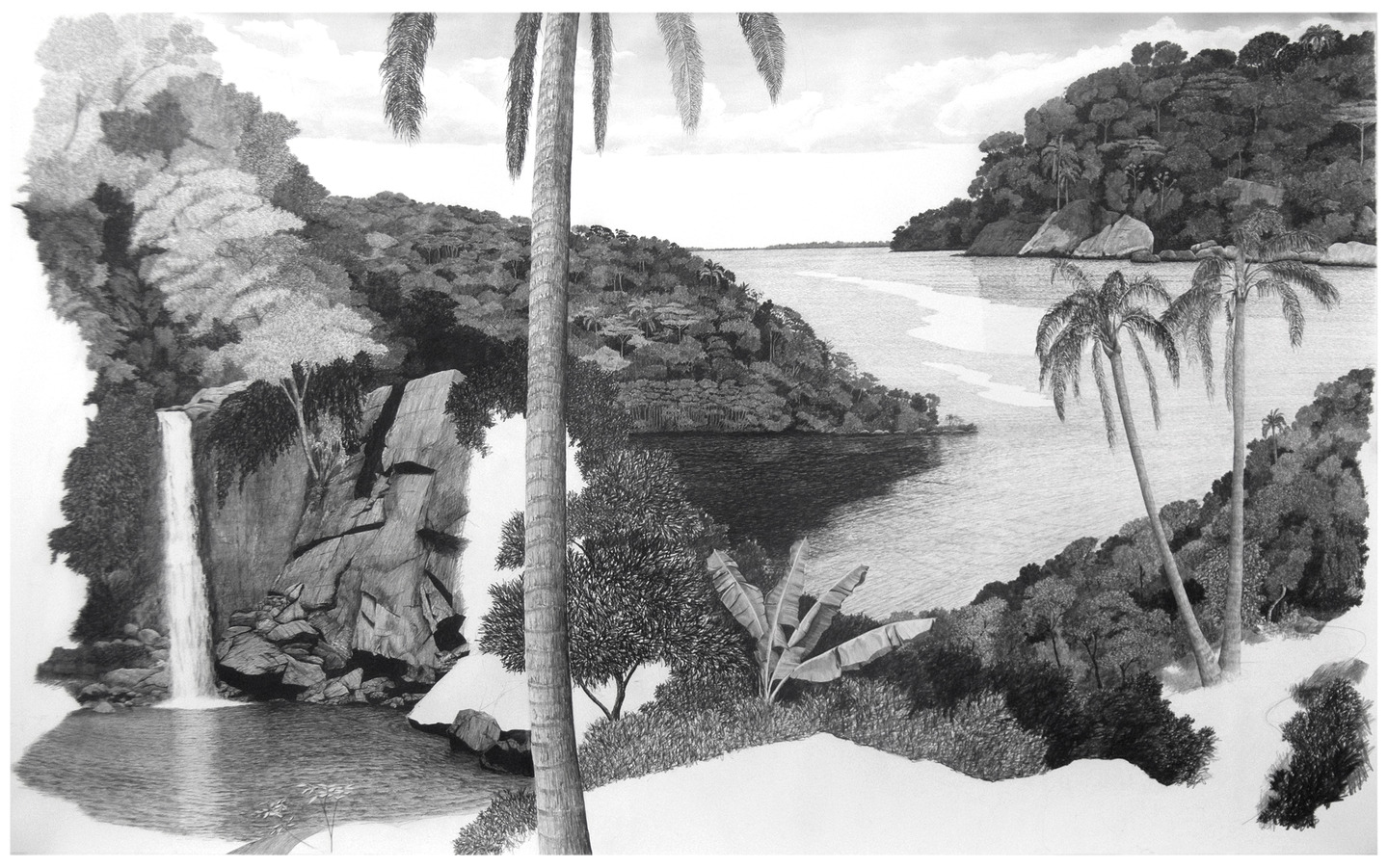 Large Mobile, 2011, graphite on paper, 150x180cm.