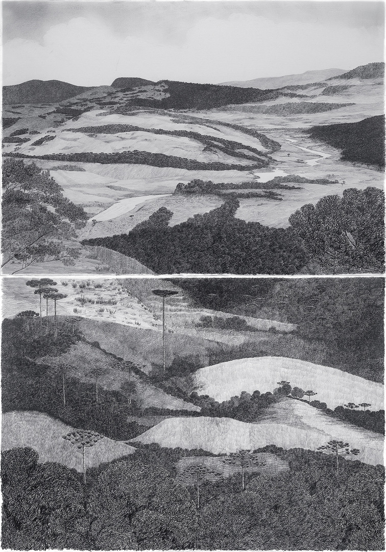 Serra Geral, 2016, graphite on paper, 140x100cm.